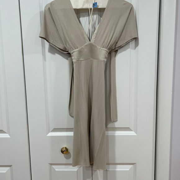 Tufi Duek, open back/tie dress, plunging neckline, women’s Medium - Picture 2 of 3